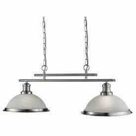 Searchlight Bistro Silver 2 Light Bar Pendant Ceiling Light simple ceiling design light