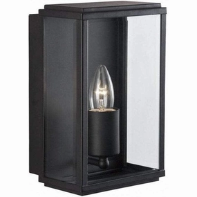 Searchlight Box Black Outdoor Wall Light - IP44 indoor ambient light