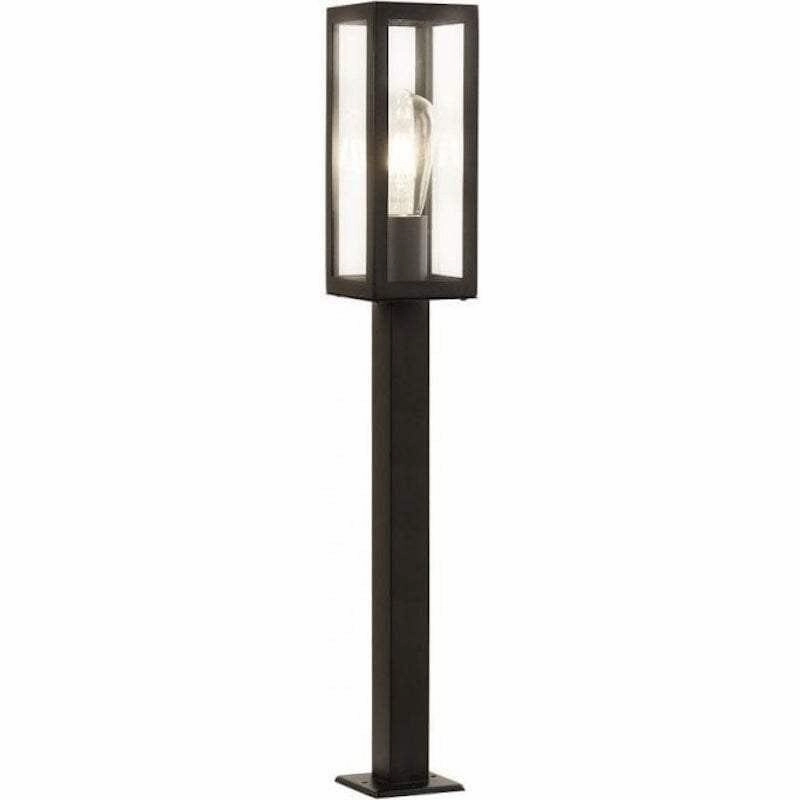 Searchlight Box Small Black Outdoor Bollard Light outdoor wall lamp