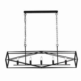 Searchlight Chassis 5 Light Black Pendant Ceiling Light minimalist ceiling light