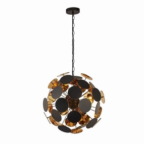 Searchlight Discus 4 Light Black & Gold Ceiling Pendant minimalist ceiling light