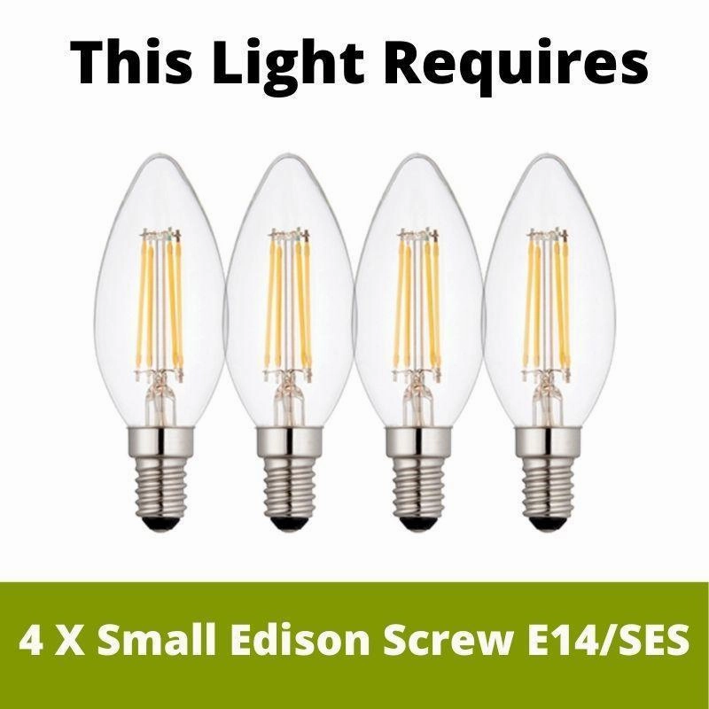 Searchlight Discus 4 Light Black & Gold Ceiling Pendant