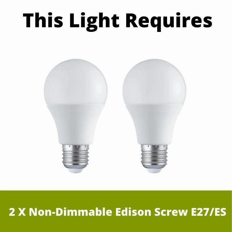 Searchlight Drum 2 Light Ceiling Flush - Grey Velvet Shade