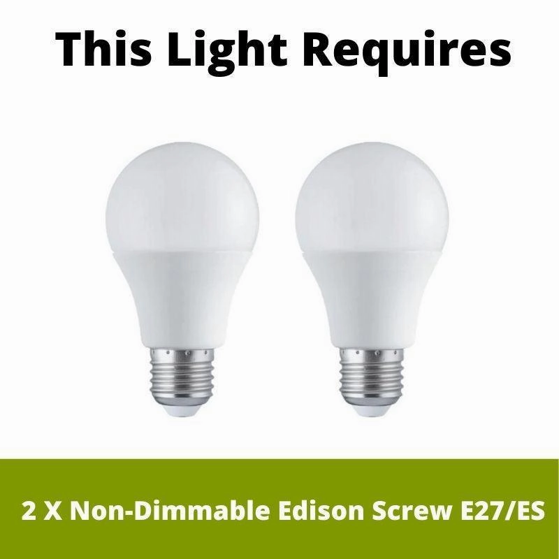 Searchlight Drum 2 Light Ceiling Flush - Grey Velvet Shade