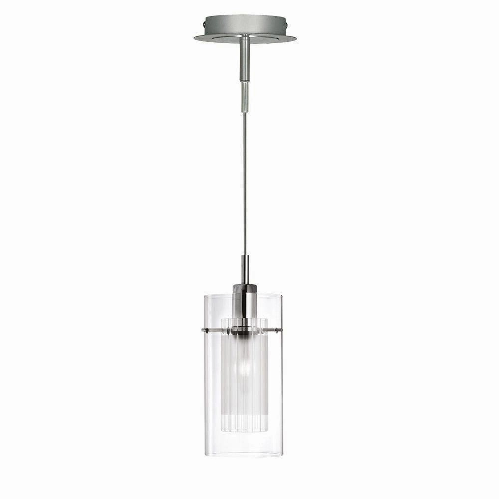 Searchlight Duo I Chrome Double Glass Ceiling Pendant simple ceiling design light
