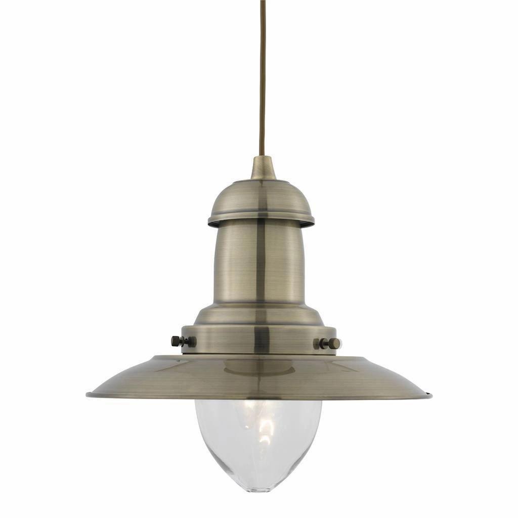 Searchlight Fisherman Ceiling Pendant - Antique Brass simple ceiling design light