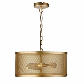 Searchlight Fishnet 3 Light Gold Drum Ceiling Pendant modern ceiling lamp