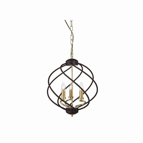 Searchlight Flow 5 Light Black & Gold Ceiling Pendant minimalist ceiling light