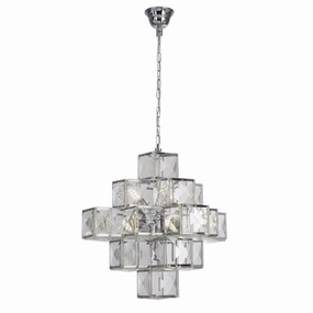 Searchlight Glacier 7 Light Chrome & Acrylic Ceiling Pendant minimalist ceiling light