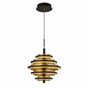 Searchlight Hive Black/Gold Leaf 5 Light LED Ceiling Pendant minimalist ceiling light