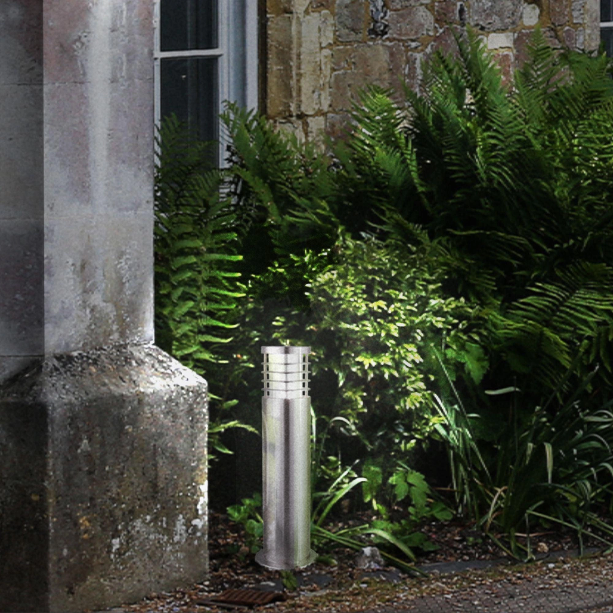 Searchlight Louvre Stainless Steel Outdoor Bollard Light