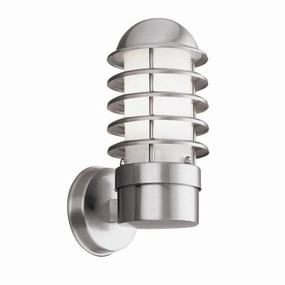 Searchlight Louvre Stainless Steel Outdoor Wall Light - 30cm indoor ambient light