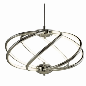 Searchlight Magic 7 Curved Arm LED Chrome Ceiling Pendant minimalist ceiling light