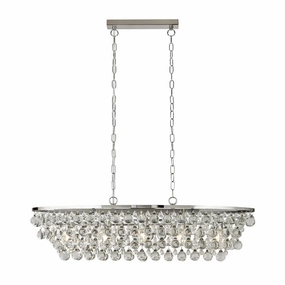 Searchlight Michelle 5 Light Chrome Oval Ceiling Pendant minimalist ceiling light