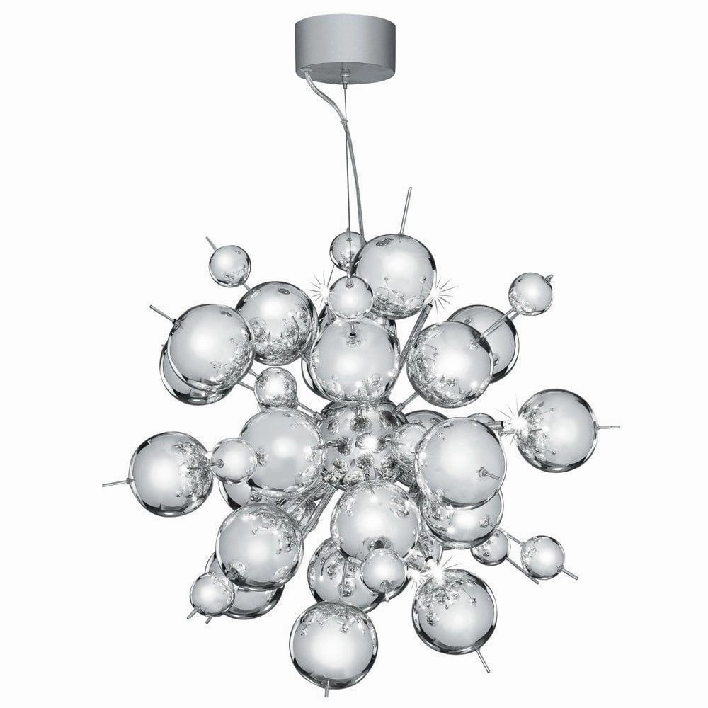 Searchlight Molecule 12 Light Chrome Balls Ceiling Pendant minimalist ceiling light
