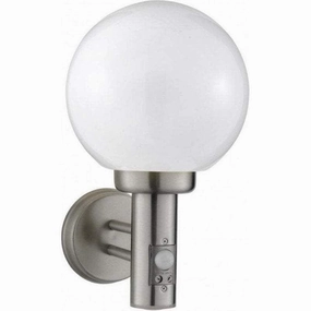 Searchlight Orb Stainless Steel Outdoor PIR Wall Light indoor ambient light