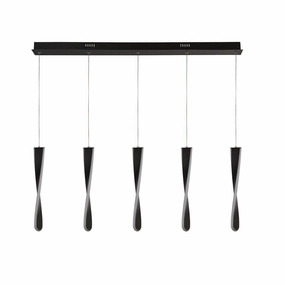 Searchlight Paddle Black LED 5 Light Bar Ceiling Pendant modern ceiling lamp