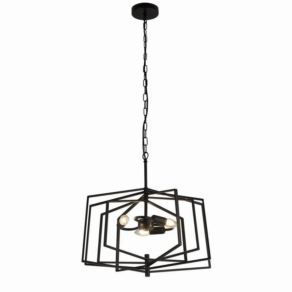 Searchlight Slinky 3 Light Black Adjustable Ceiling Pendant minimalist ceiling light