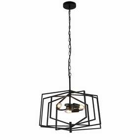 Searchlight Slinky 3 Light Black Adjustable Ceiling Pendant minimalist ceiling light