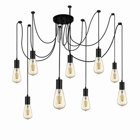 Searchlight Squiggle 9 Light Black Cable Ceiling Pendant minimalist ceiling light