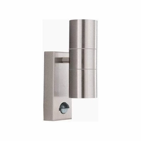Searchlight Stainless Steel Up/Down LED Outdoor PIR Wall Light outdoor wall lamp