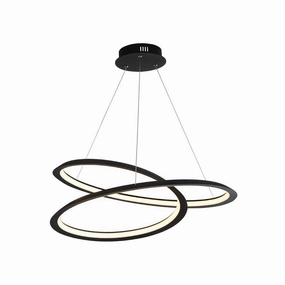 Searchlight Swirl II LED Black & Opal Strip Ceiling Pendant minimalist ceiling light