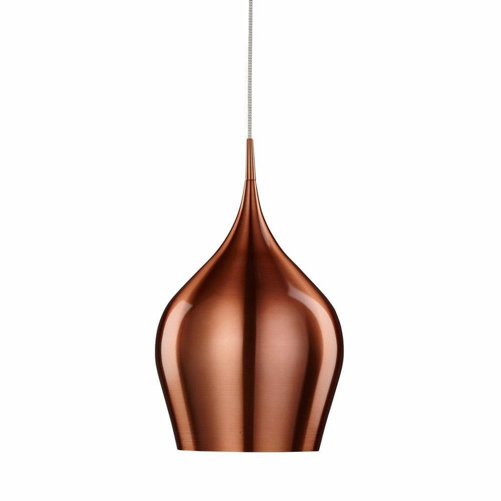 Searchlight Vibrant 1 Light Metal Copper Pendant - 26cm