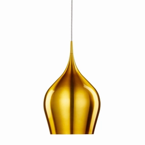 Searchlight Vibrant 1 Light Metal Gold Pendant - 26cm modern ceiling lamp