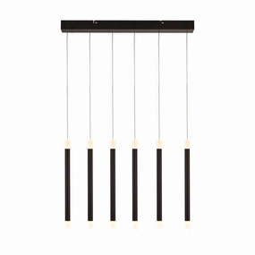 Searchlight Wands 6 Light LED Black Bar Pendant minimalist ceiling light