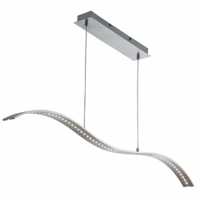 Searchlight Wing LED Silver Wavey Ceiling Pendant Bar minimalist ceiling light