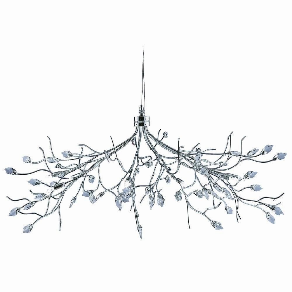 Searchlight Wisteria Silver Maple Leaf 8 Light Ceiling Pendant minimalist ceiling light