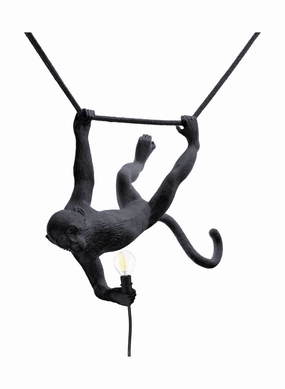 Seletti Monkey Outdoor Lamp Black, Swing ambient lighting fixture