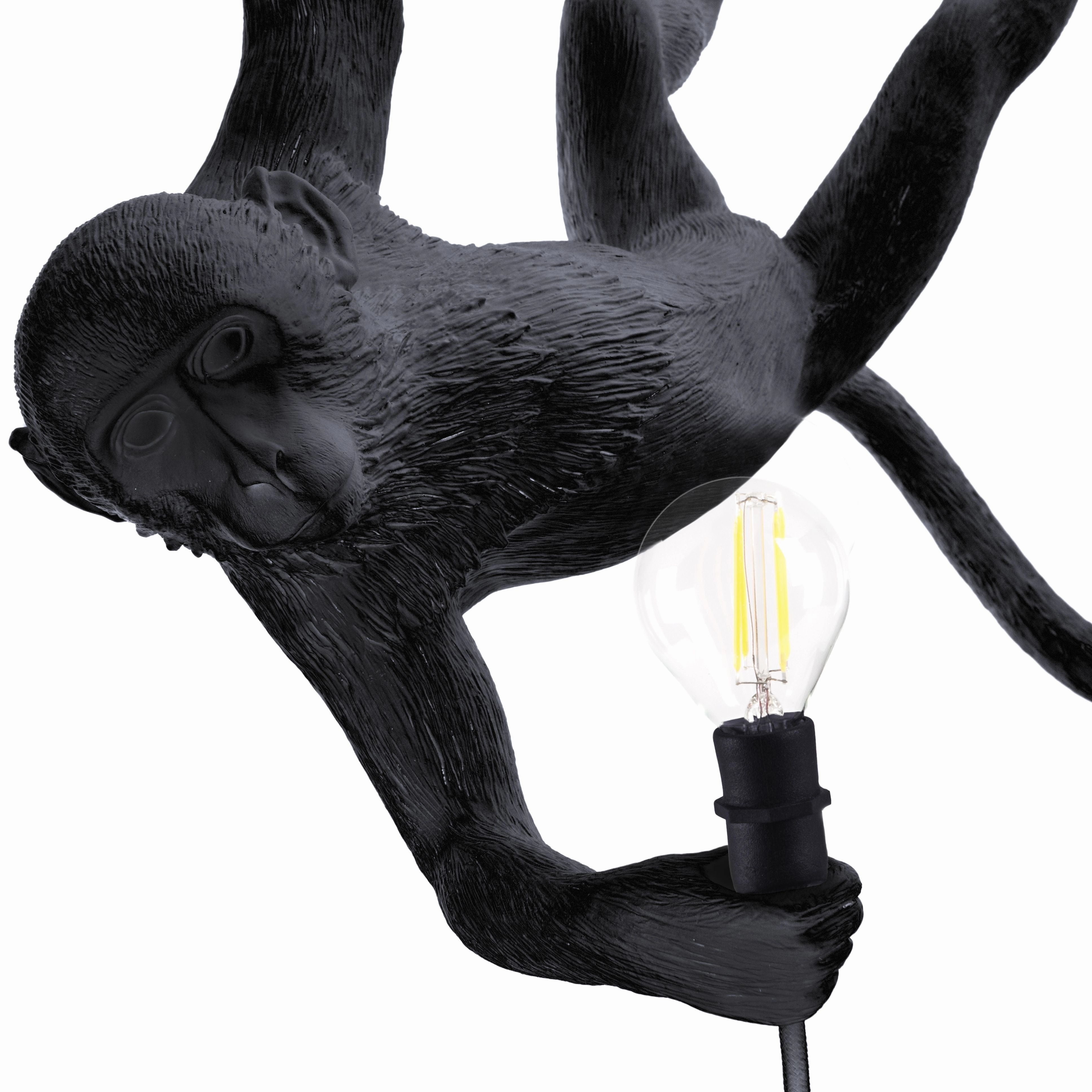 Seletti Monkey Outdoor Lamp Black, Swing