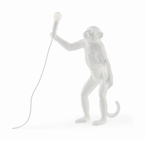 Seletti Monkey Outdoor Lamp White, Standing ambient lighting fixture