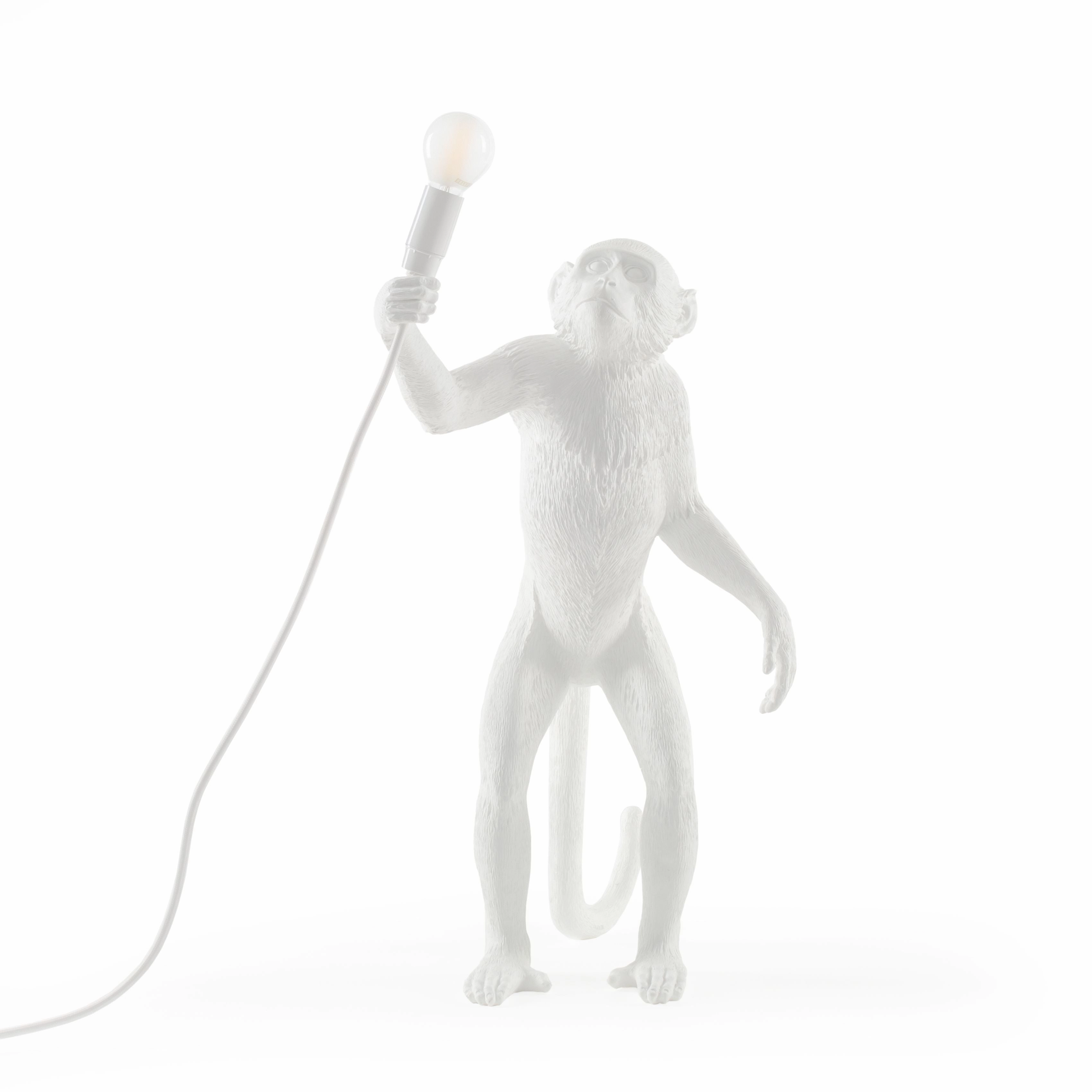 Seletti Monkey Outdoor Lamp White, Standing