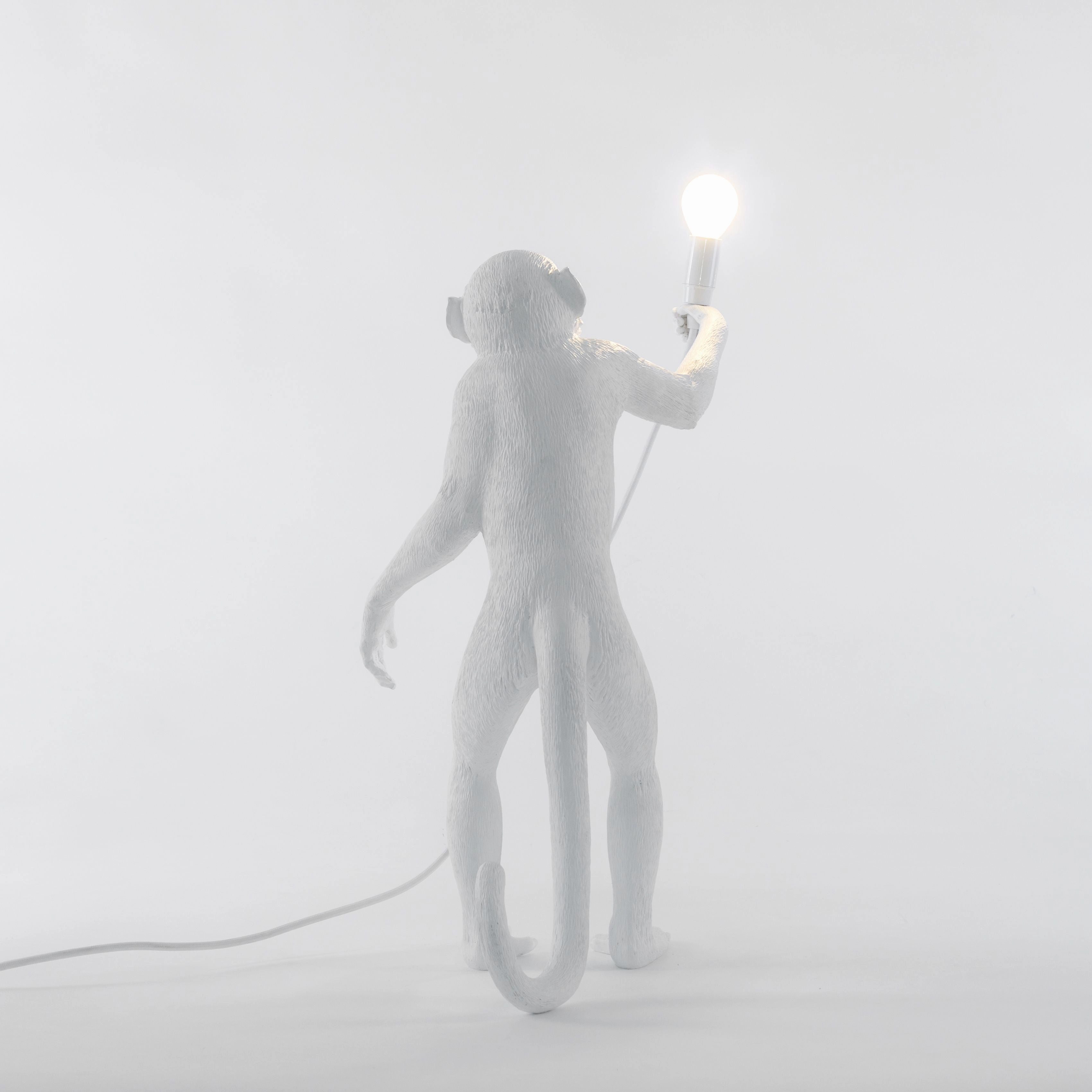 Seletti Monkey Outdoor Lamp White, Standing