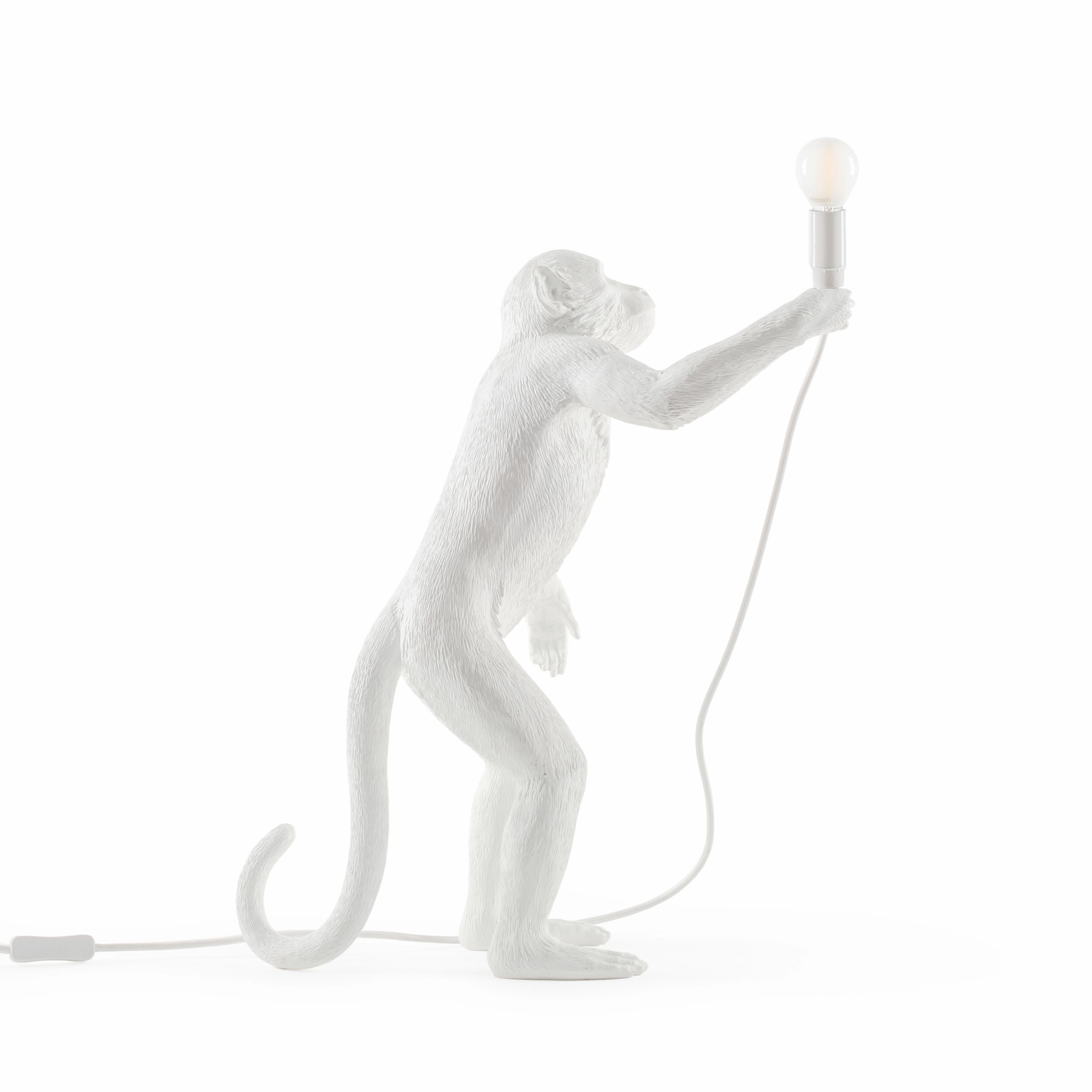 Seletti Monkey Outdoor Lamp White, Standing