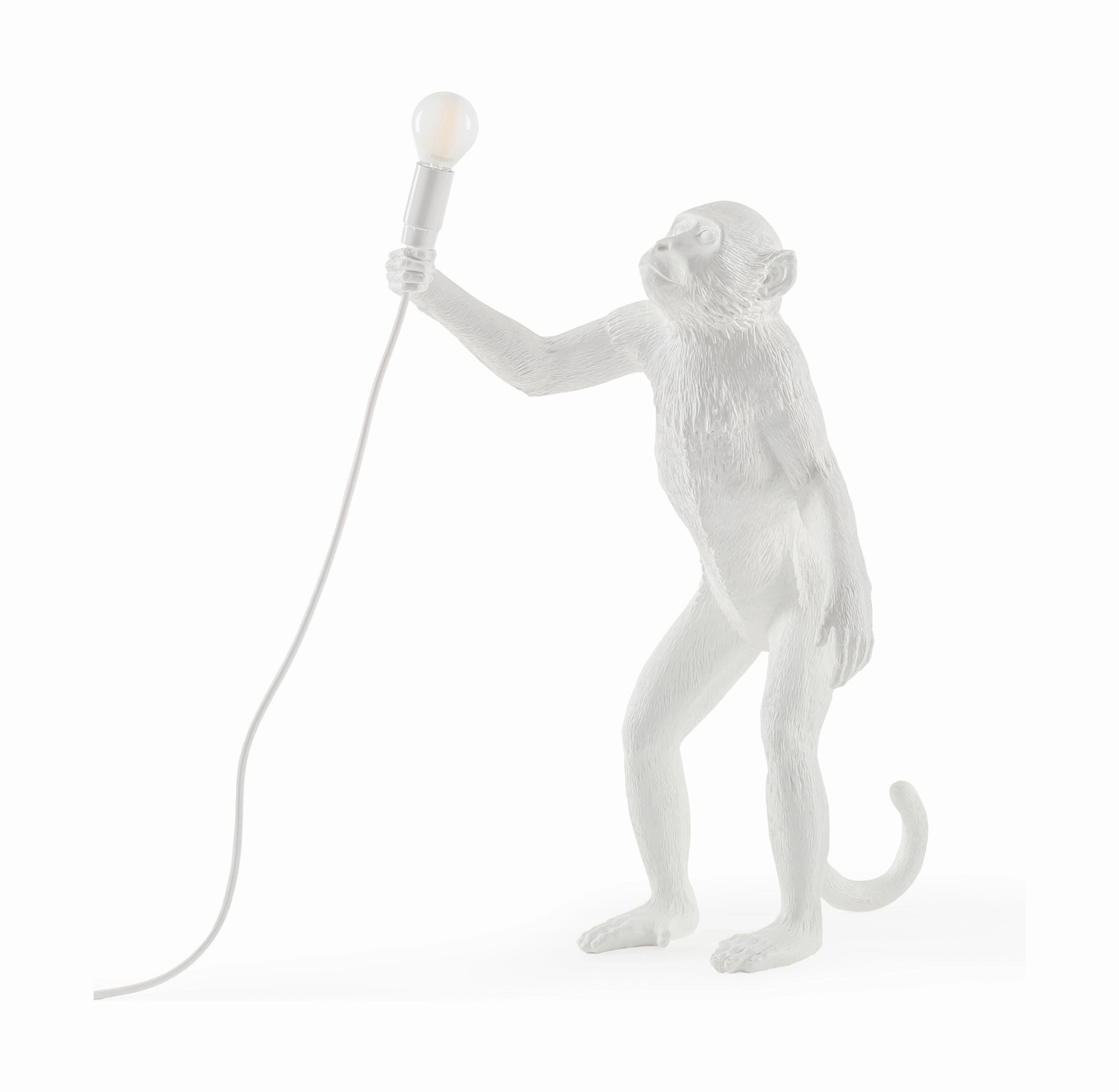 Seletti Monkey Outdoor Lamp White, Standing ambient lighting fixture