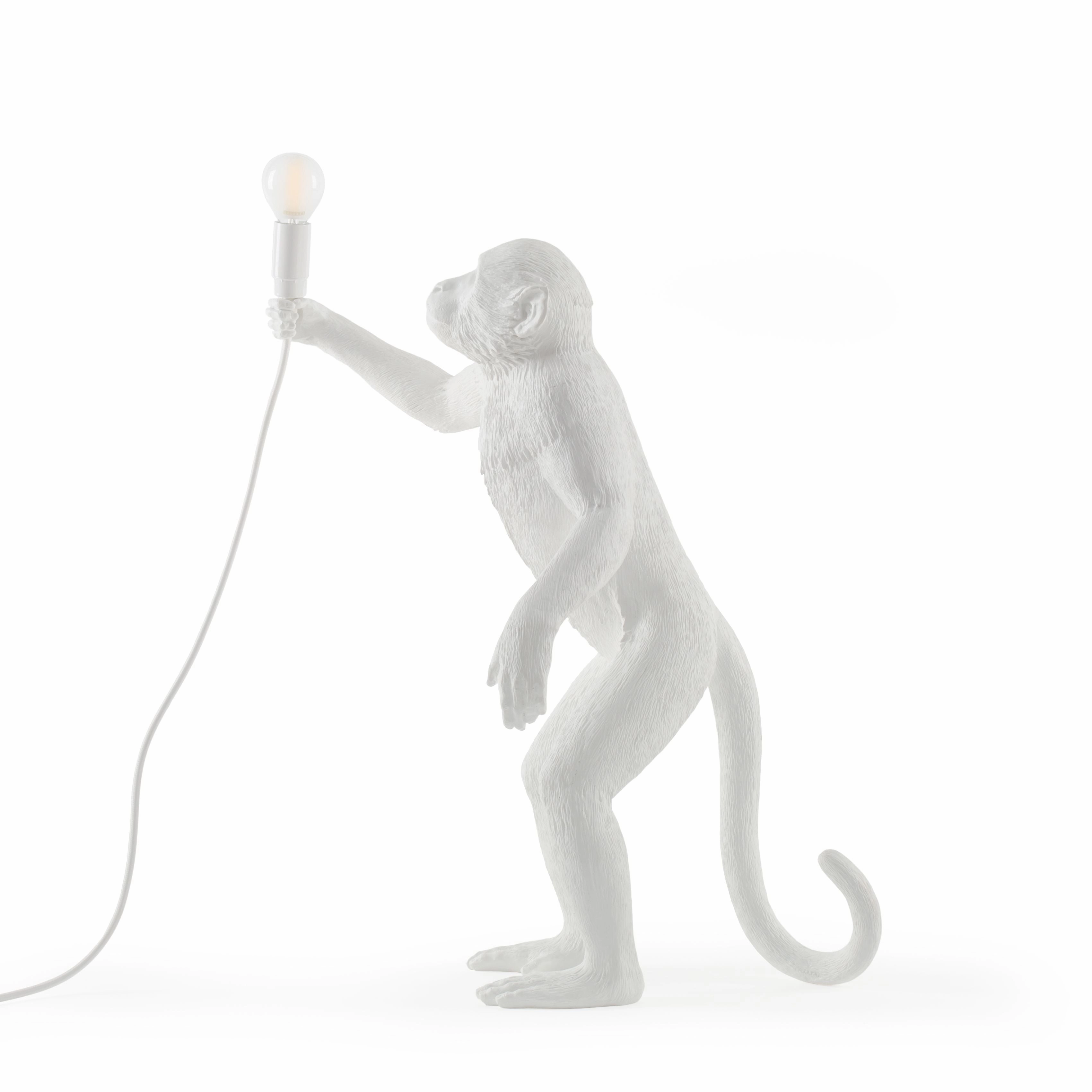 Seletti Monkey Outdoor Lamp White, Standing