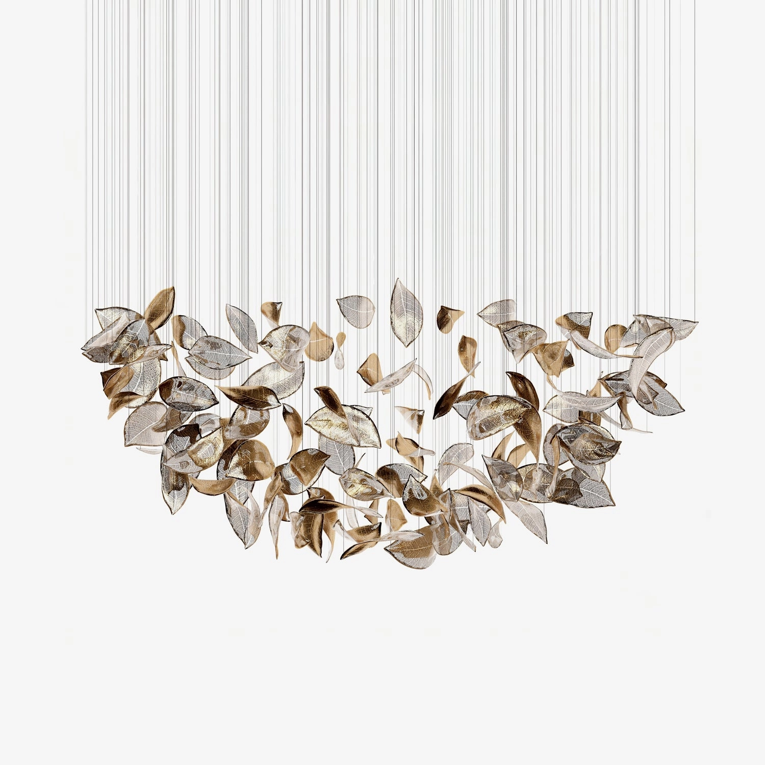 Shake Leaves Chandelier modern modeling table light