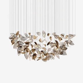 Shake Leaves Chandelier modern modeling table light