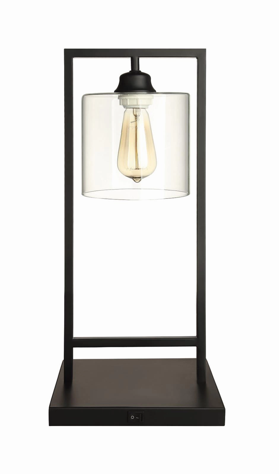 Shoto Glass Shade Table Lamp Black mini decorative bulb