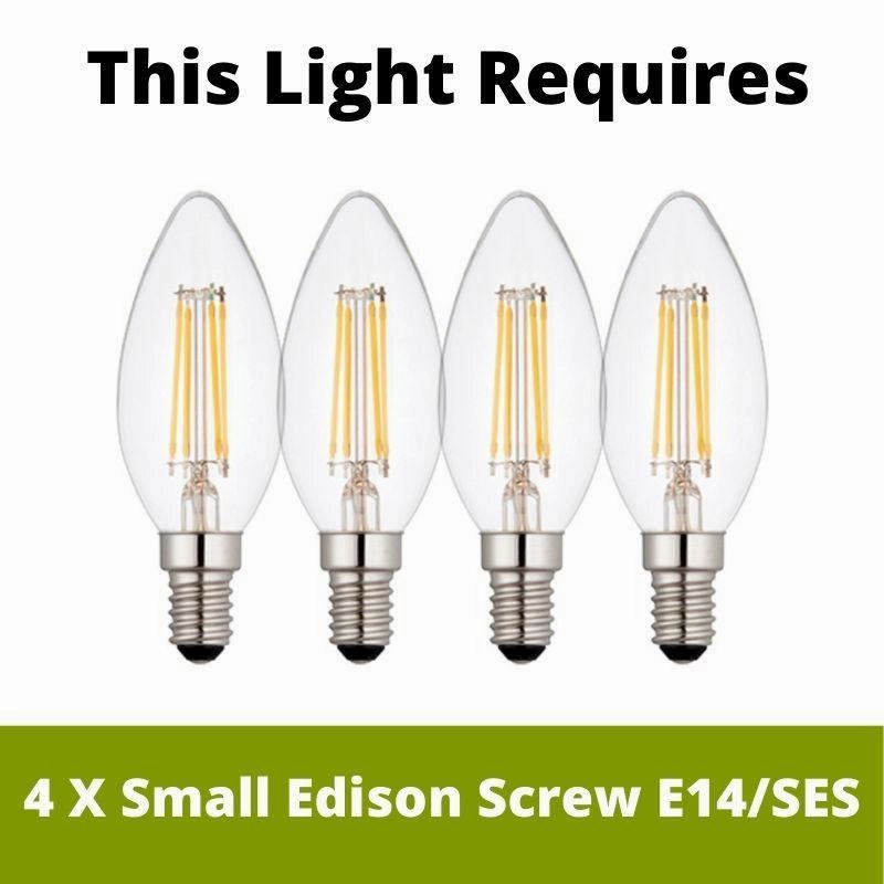 Sigma 4 Light Chrome & Acrylic Flush Ceiling Light
