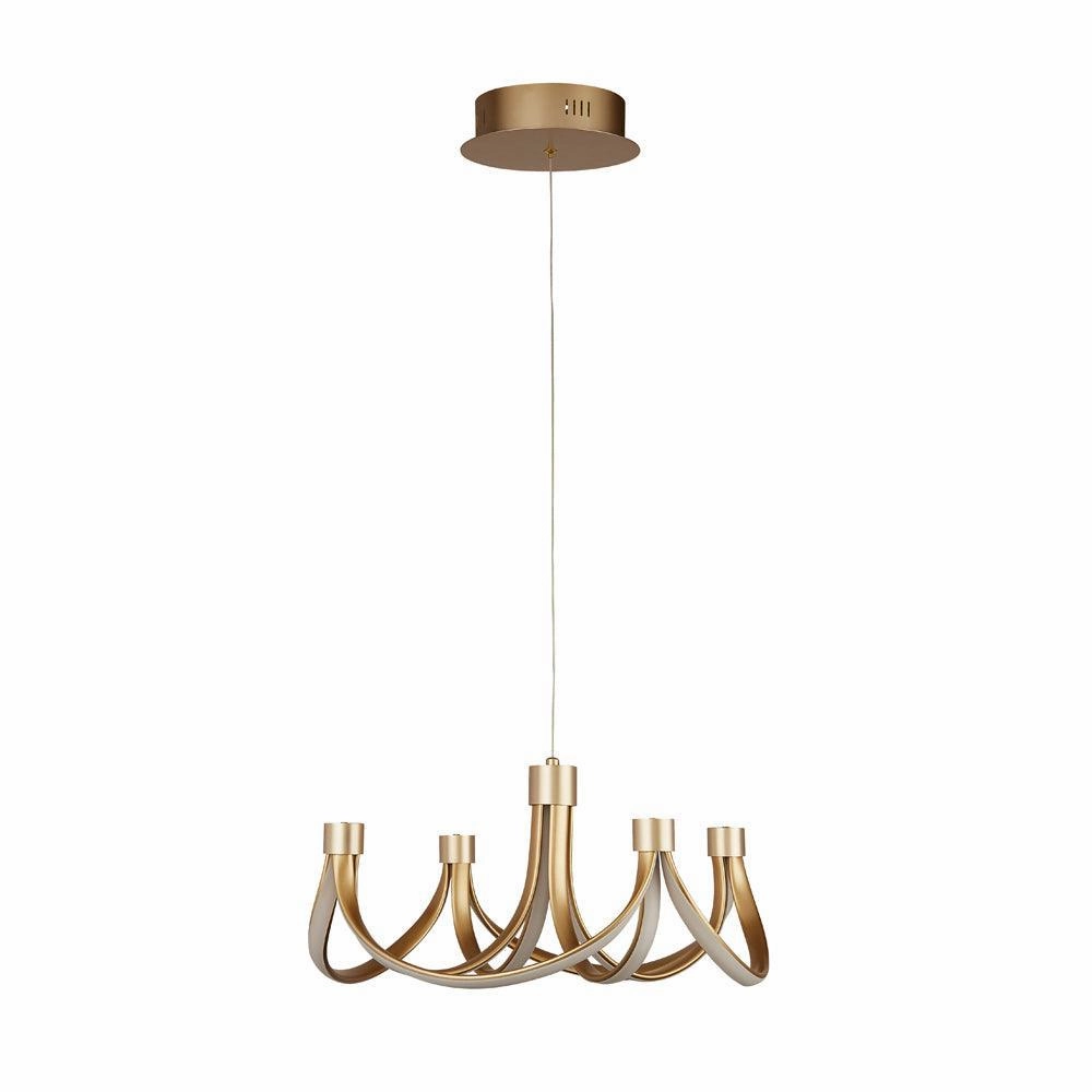 Signature 8 Arm LED Gold Semi-Flush/Pendant Ceiling Light