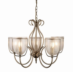 Silhouette 5 Light Brass Pendant - Seeded Glass Shades simple ceiling design light