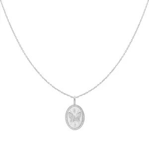 Silver Butterfly Pendant Necklace N064-05H Ania Haie Jewellery