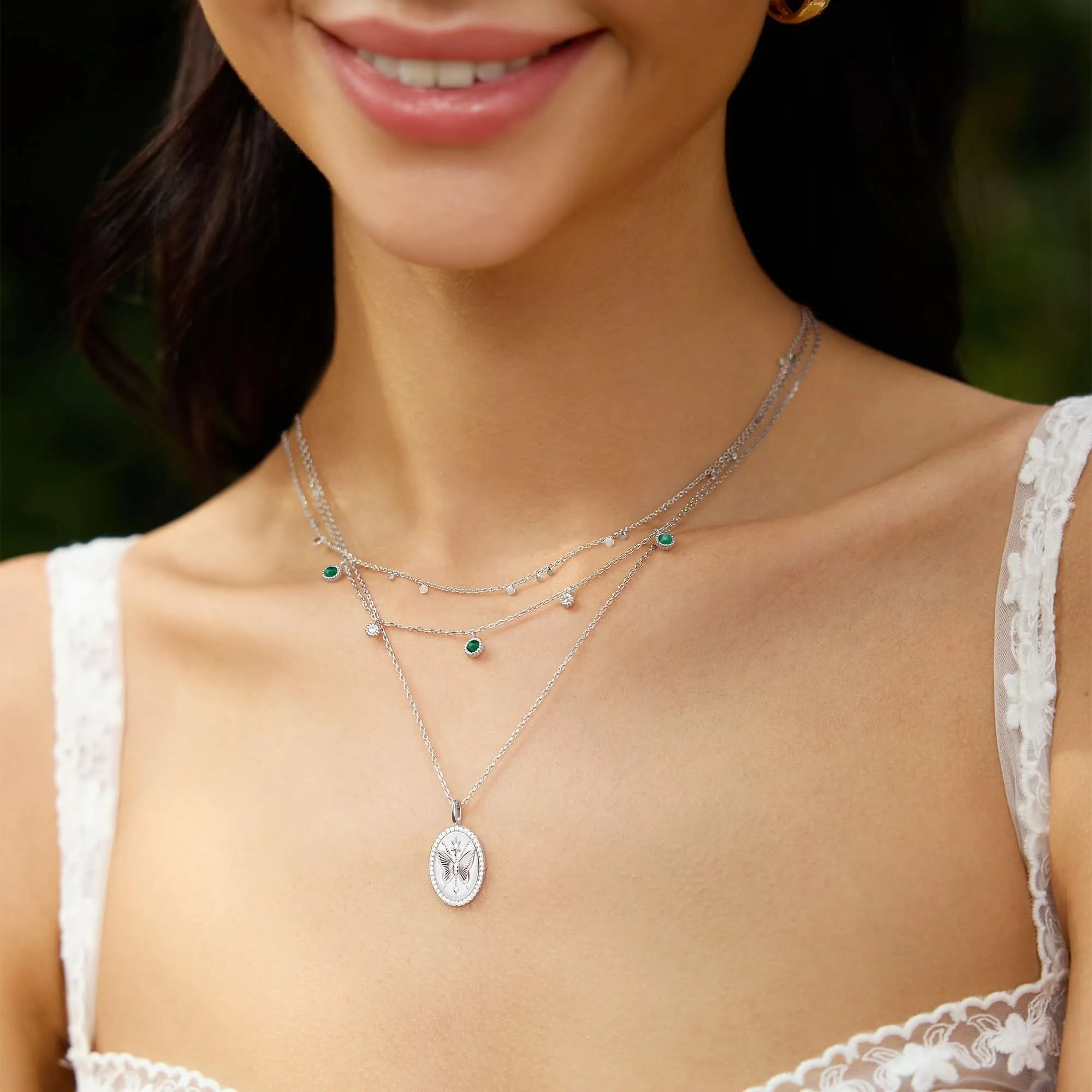 Silver Butterfly Pendant Necklace N064-05H Ania Haie Jewellery