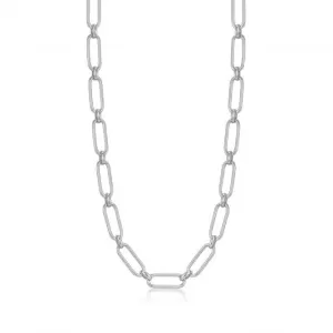 Silver Cable Connect Chunky Chain Necklace N046-02H Ania Haie Jewellery