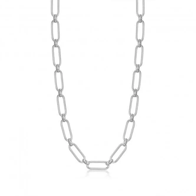 Silver Cable Connect Chunky Chain Necklace N046-02H Ania Haie Jewellery