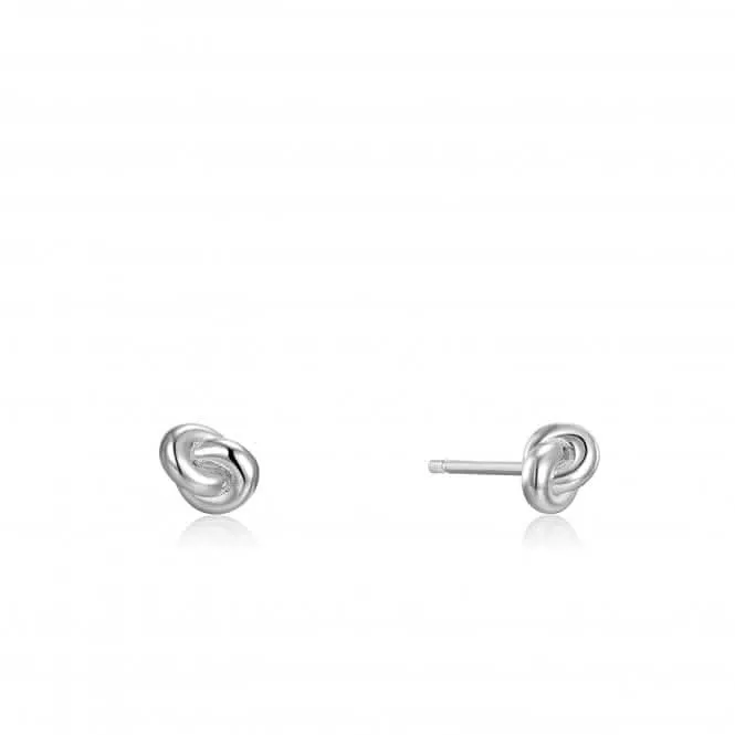 Silver Knot Stud Earrings E029-01H Ania Haie Jewellery